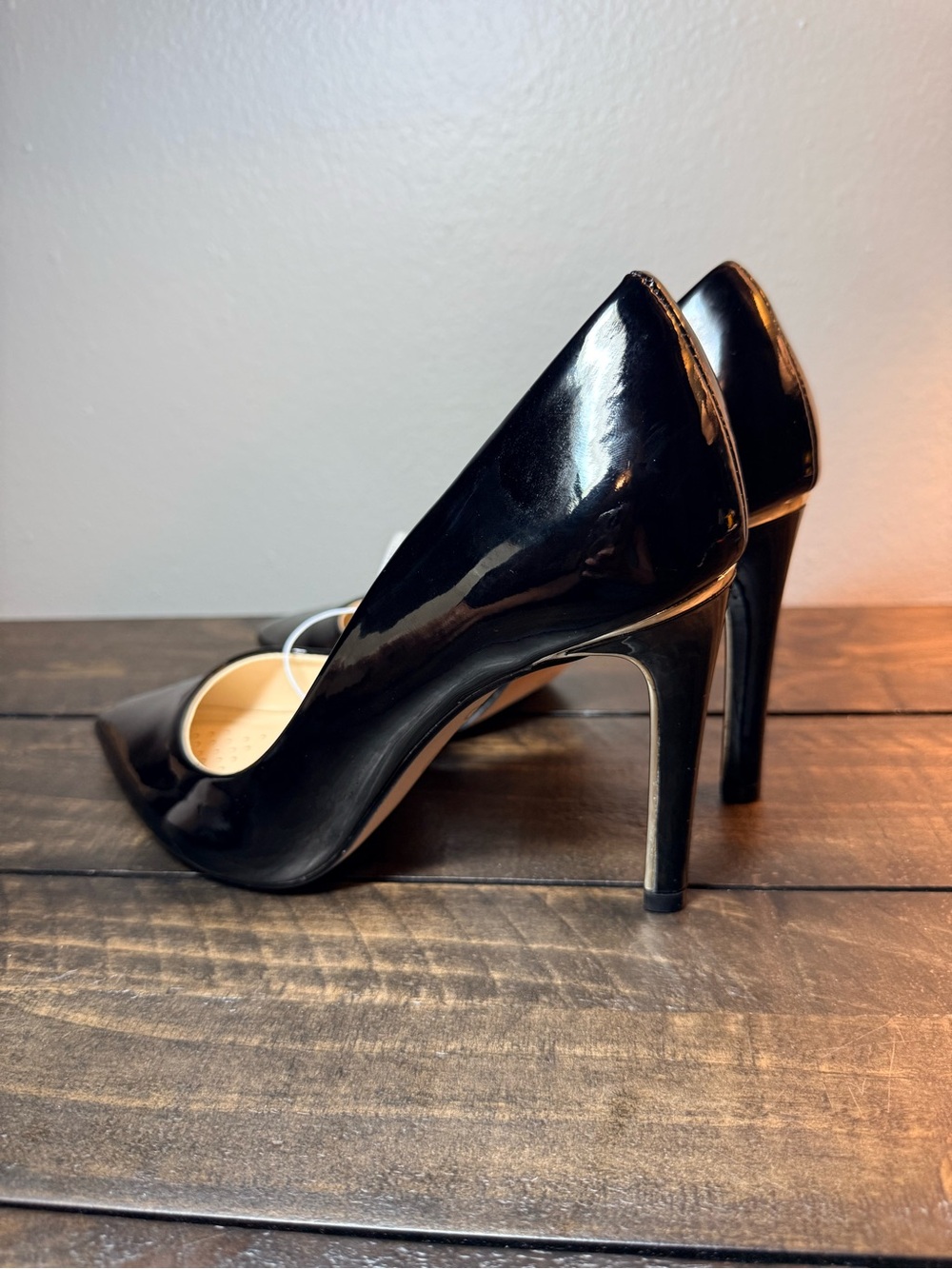 Jessica Simpson Black Patent High Heel Pump Size 7W New - Picture 4 of 9